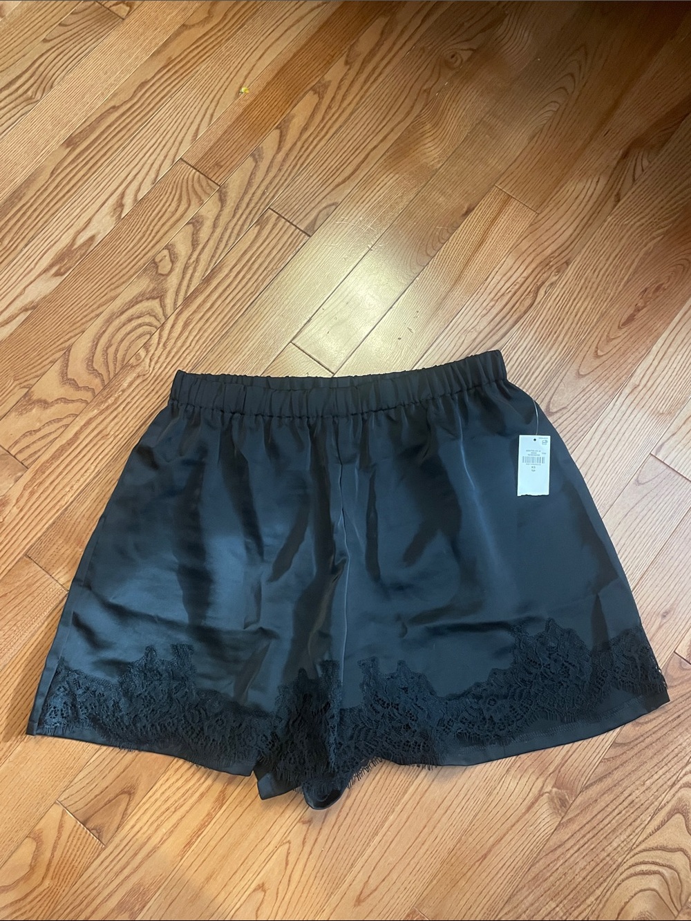 old navy High-Waisted Lace-Trim Satin Shorts